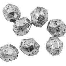 4x3.5mm Ant Silver Plated Tibetan Style Faceted Spacers